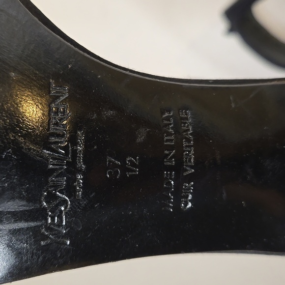 Vintage Yves Saint Laurent Black Stiletto Heels Size 37.5 - Picture 7 of 8